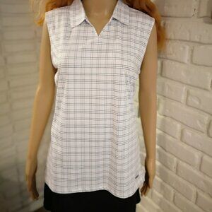 2 / $30.00 - A/U/R  Ladies Size Large Sleeveless Black & White Check Golf Shirt